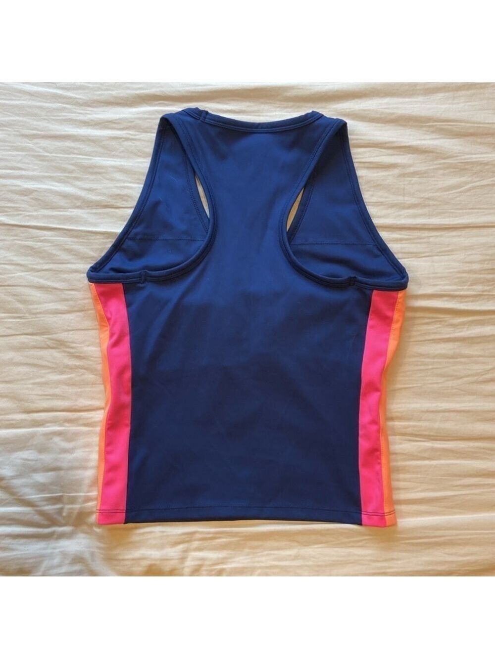 Lilly Pulitzer Vanti Luxletic UPF 50+ Oyster Bay Navy Bra Tank Top Size Medium - Picture 5 of 8